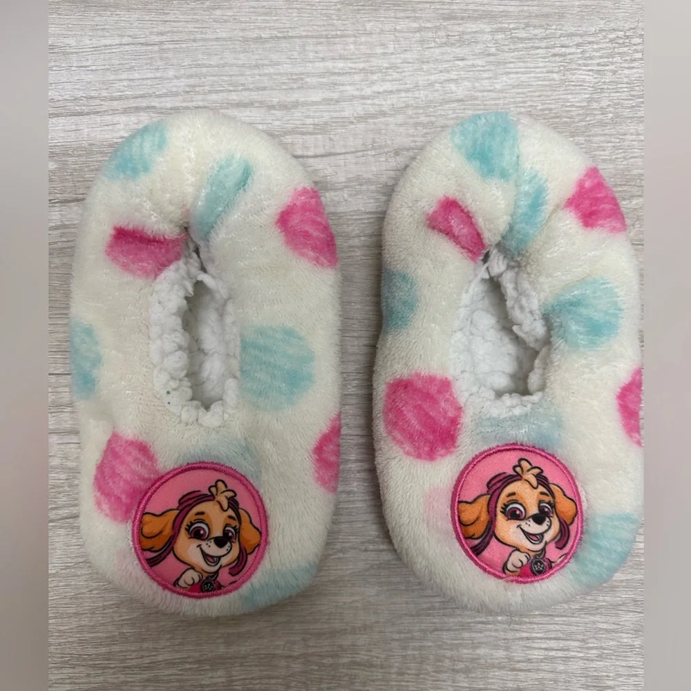 Toddler Girls Paw Patrol Skye Slippers with Grips SZ S/M fits toddler sz 8-10